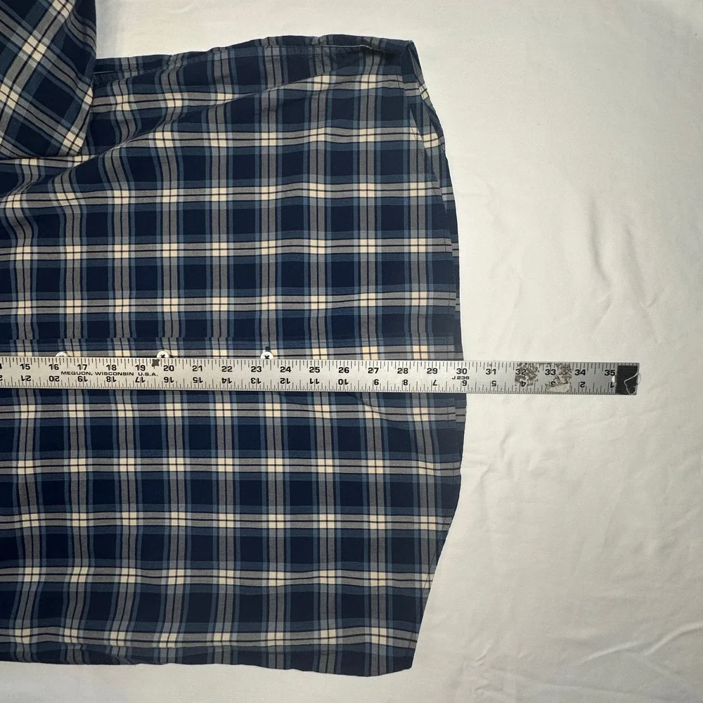 Southern Tide Mens Plaid Long Sleeve Button Down Cotton Shirt Classic Fit Medium